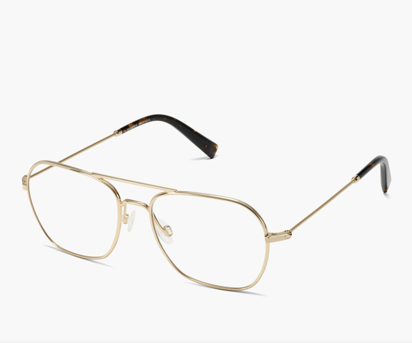 Warby Parker Abe Blue Light Glasses in Polished Gold