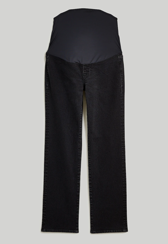 Madewell The Maternity Over-The-Belly 90s Straight Jean in Belmere Wash