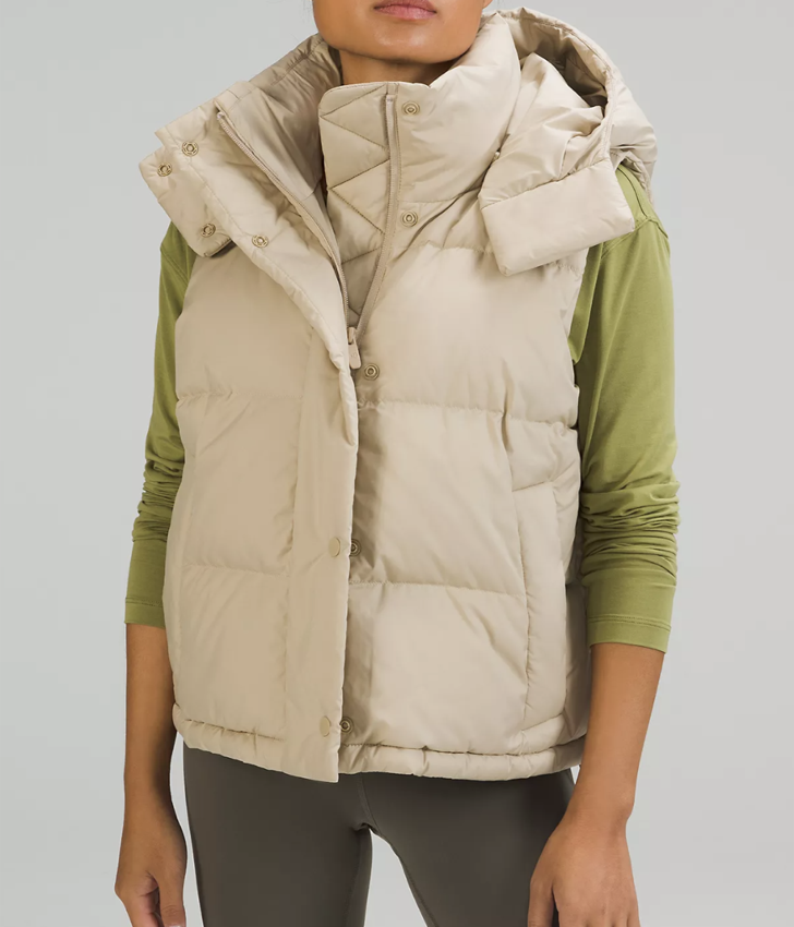Lululemon Wunder Puff Cropped Vest (size 4 in trench)