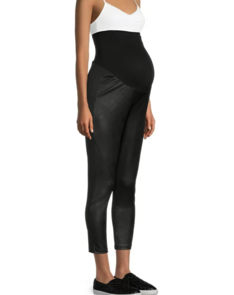 Walmart Time and Tru Faux Leather Maternity Leggings
