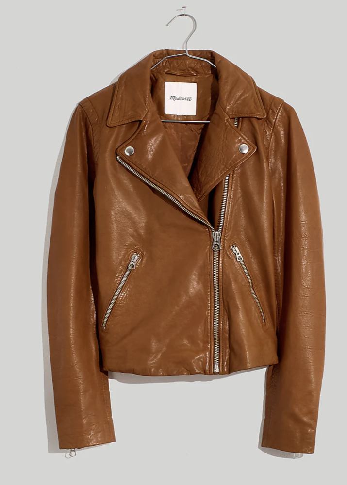 Madewell Washed Leather Motorcycle Jacket