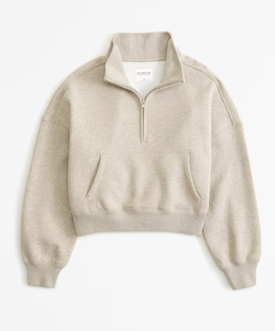 Abercrombie Mini Sunday Half-Zip in Light Brown