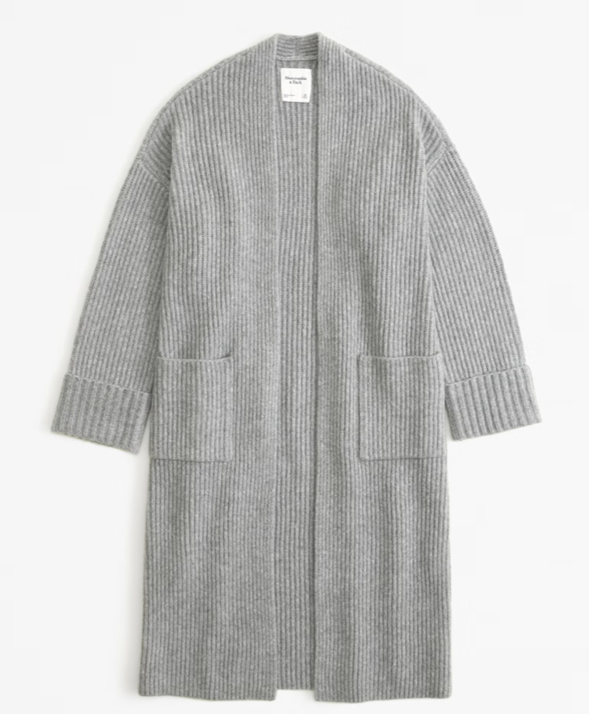 Abercrombie Ribbed Duster Cardigan (size small)