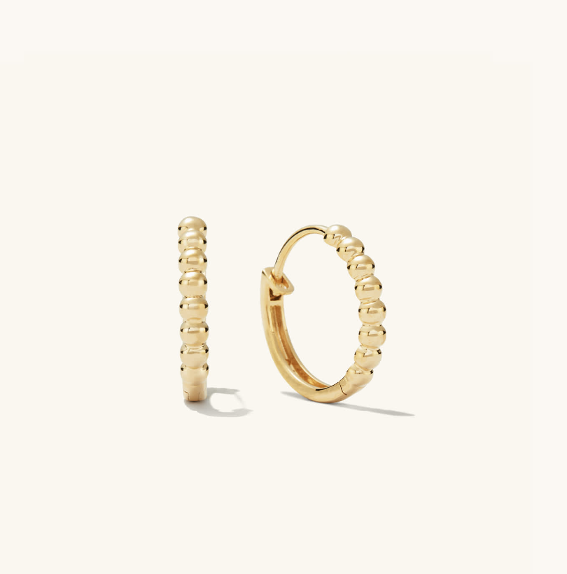 Mejuri Beaded Small Hoops