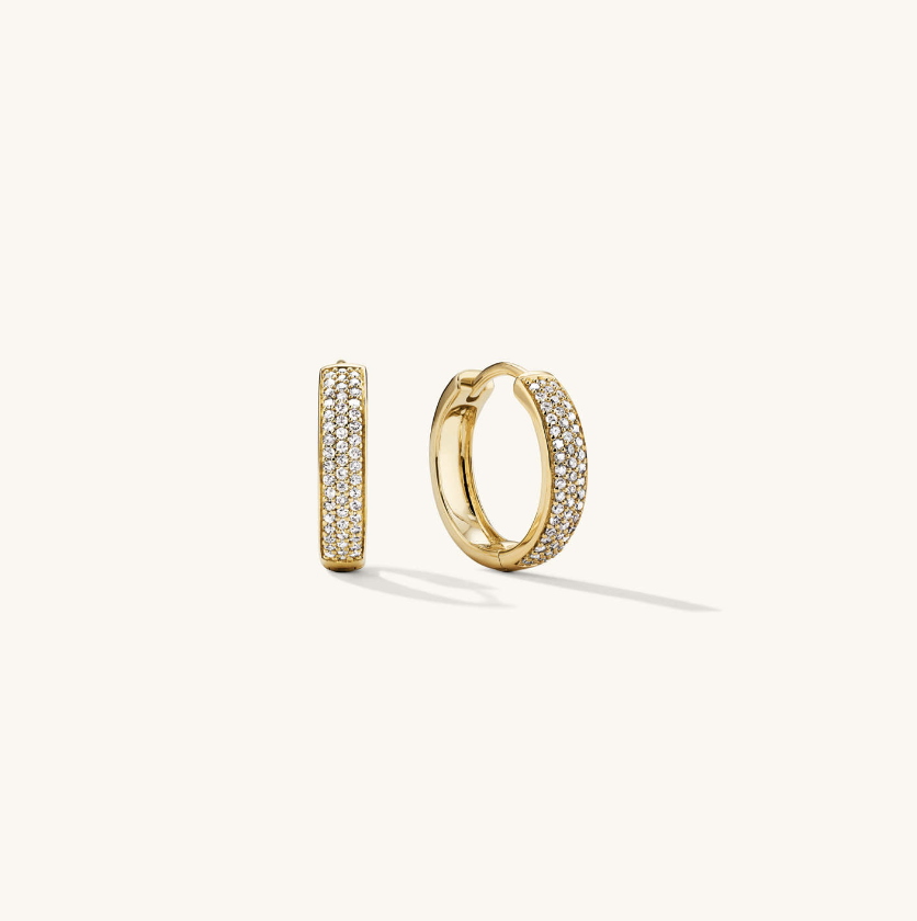 Mejuri Pave Bold Small Hoops