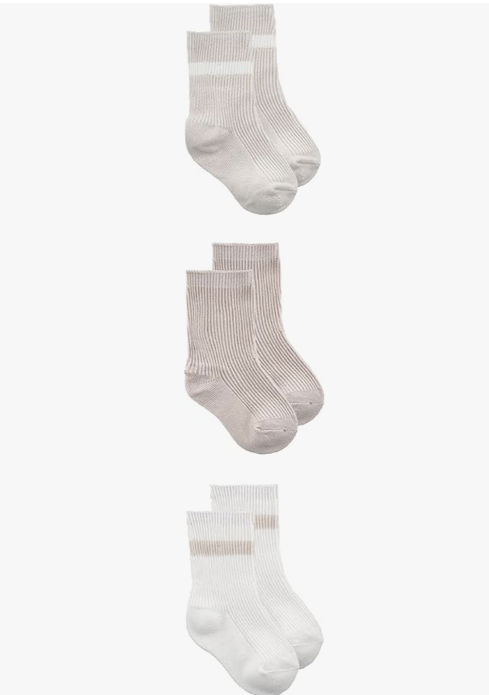 Organic 3-Pack Baby Crew Socks