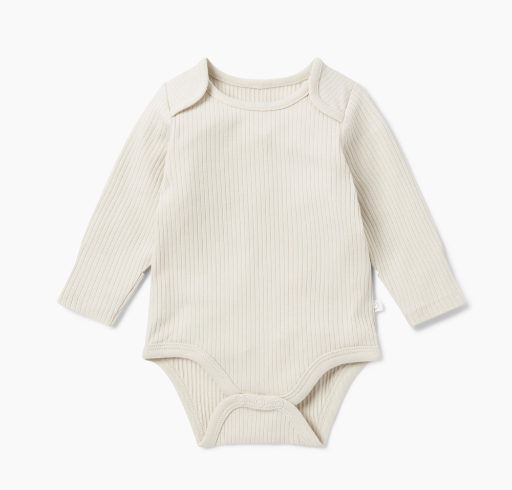 Mori Ribbed Long Sleeve Bodysuit