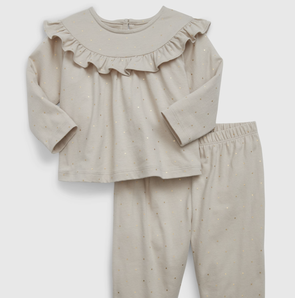 Baby's First Favorites Organic Cotton Ruffle Outfit Set
