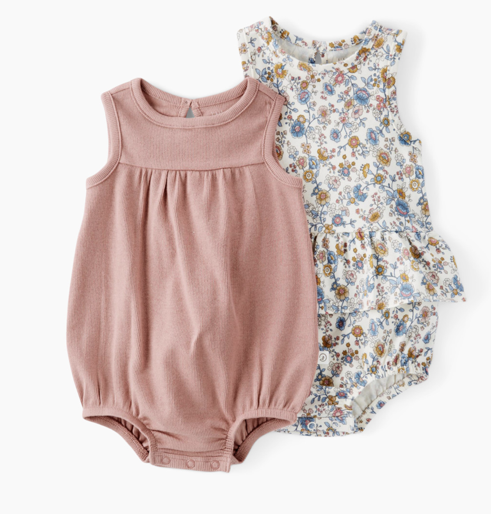 Carters Little Planet 2-Pack Organic Cotton Bubble Bodysuit
