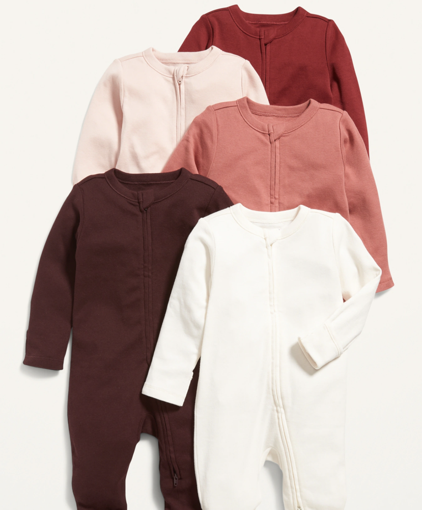 Gap Unisex 2-Way-Zip Sleep &amp; Play One-Piece 5 Pack for baby