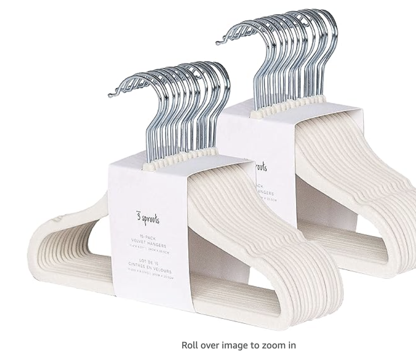 3 Sprouts Velvet Baby Clothes Hangers