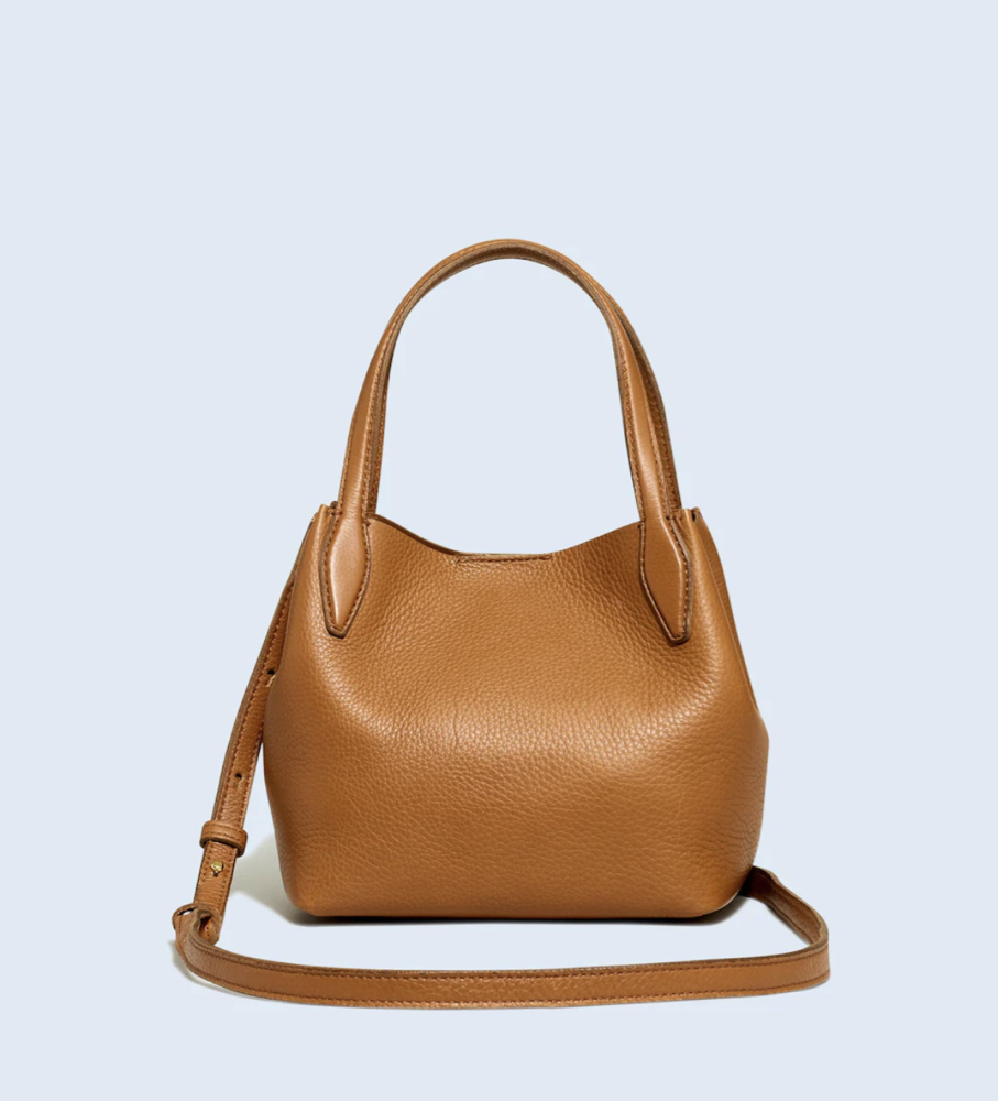 Madewell The Mini Shopper Tote in Soft Grain Pebbled Leather