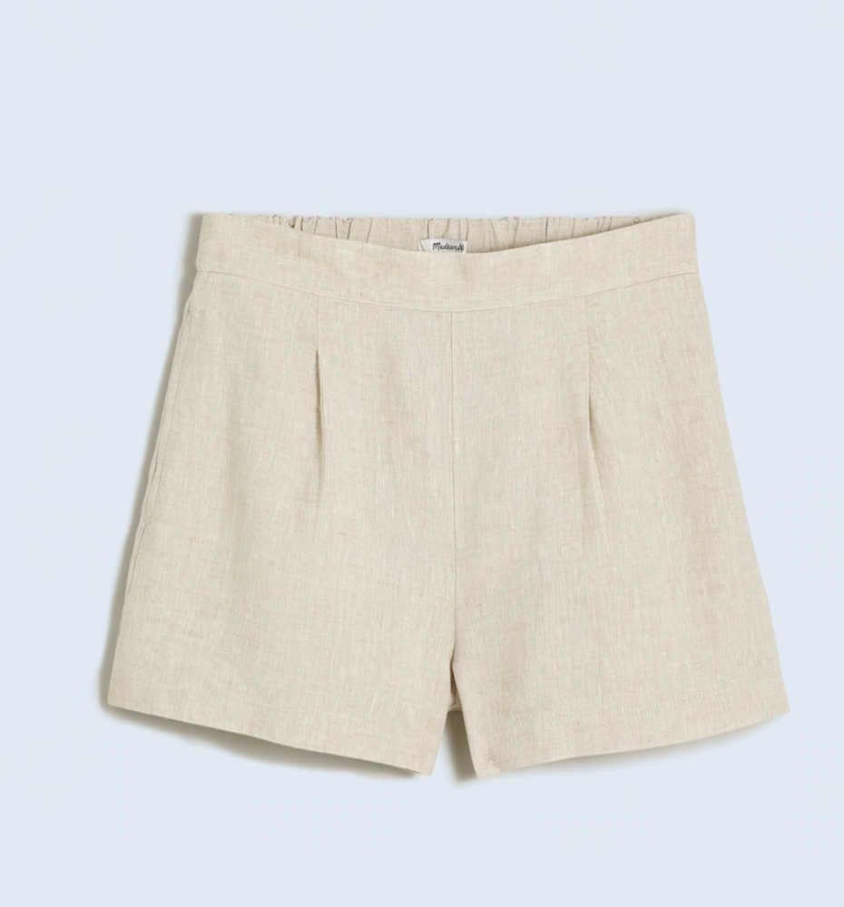 Madewell The Clean Pull-On Shorts in 100% Linen