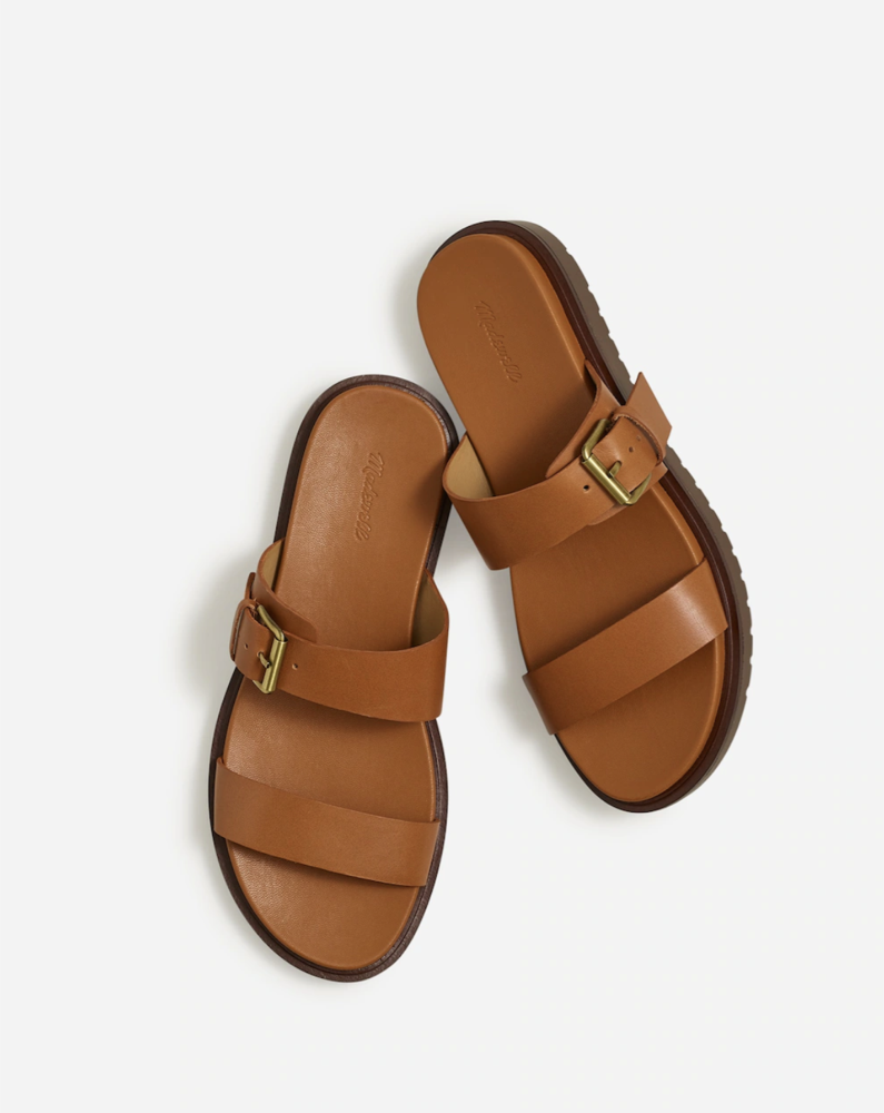 Madewell The Dee Double-Strap Slide in Sandal