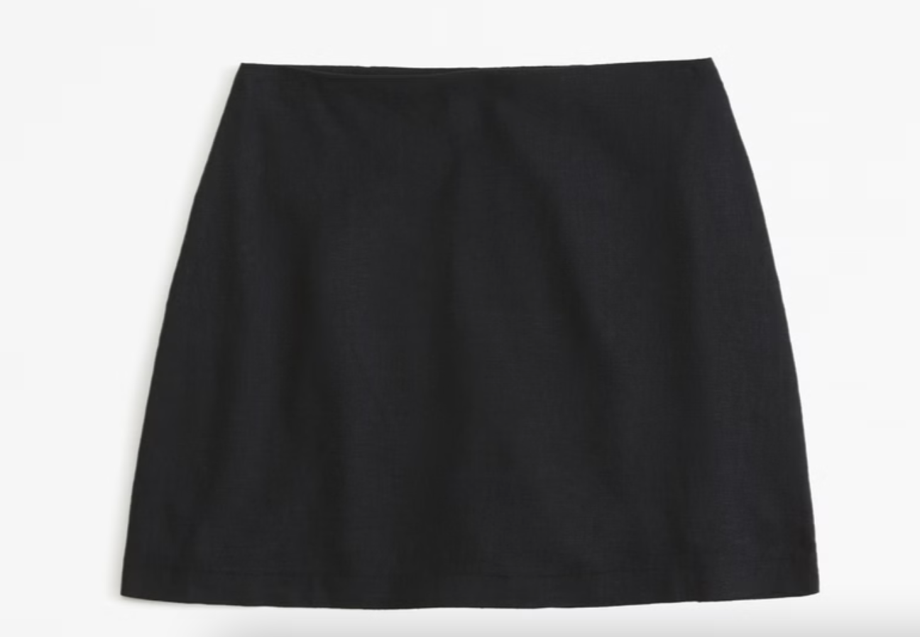 Abercrombie Scarlett Linen-Blend Mini Skort