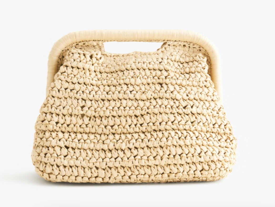 Abercrombie Straw Clutch Bag
