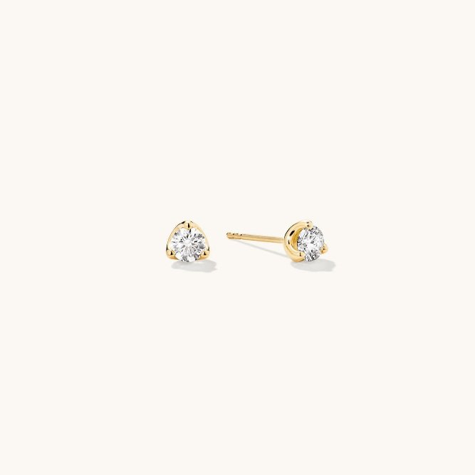 Mejuri Lab Grown Diamond Round Studs .5 TCW