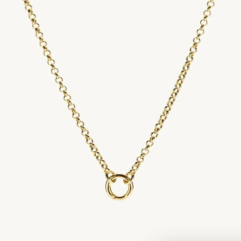 Mejuri Rolo Chain Charm Necklace (18in)