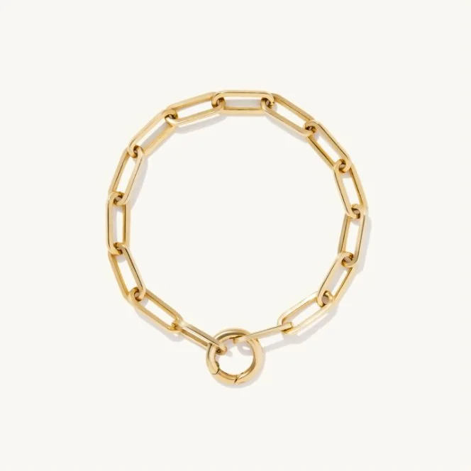 Mejuri Paperclip Chain Charm Bracelet