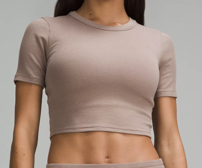Lululemon Hold Tight Straight Hem Cropped T-Shirt
