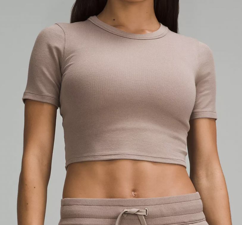 Lululemon Hold Tight Straight Hem Cropped T-Shirt 