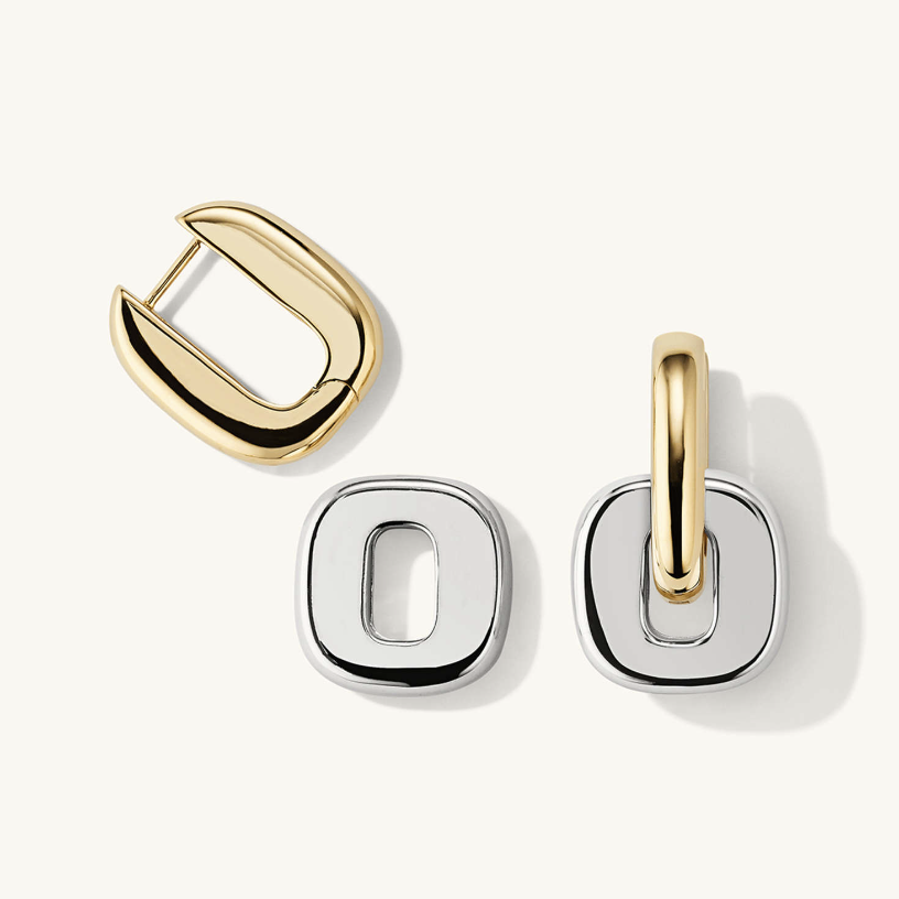 Mejuri Stevie Hoops Vermeil Mixed Metal 