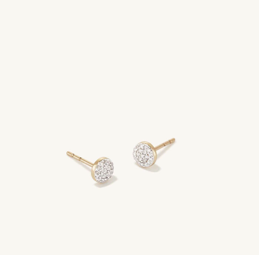 Mejuri Pave Diamond Round Studs