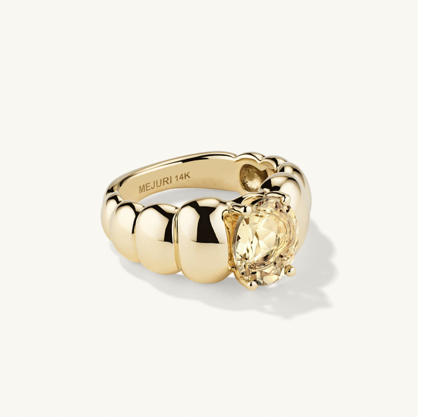 Mejuri Puffy Charlotte Gemstone Ring