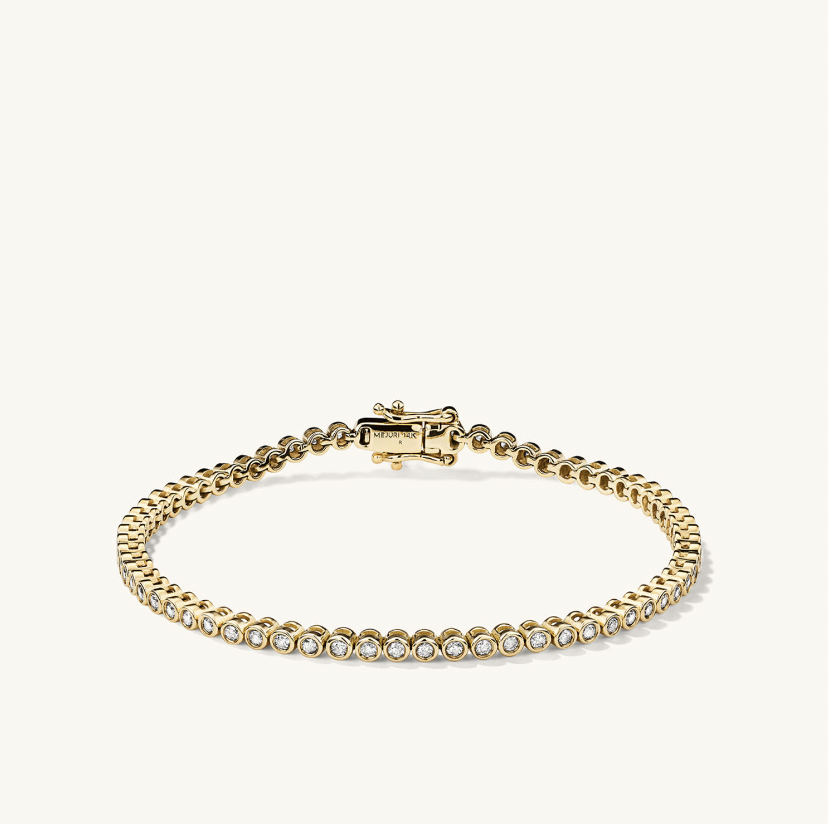 Mejuri Bezel Lab Grown Diamond Tennis Bracelet