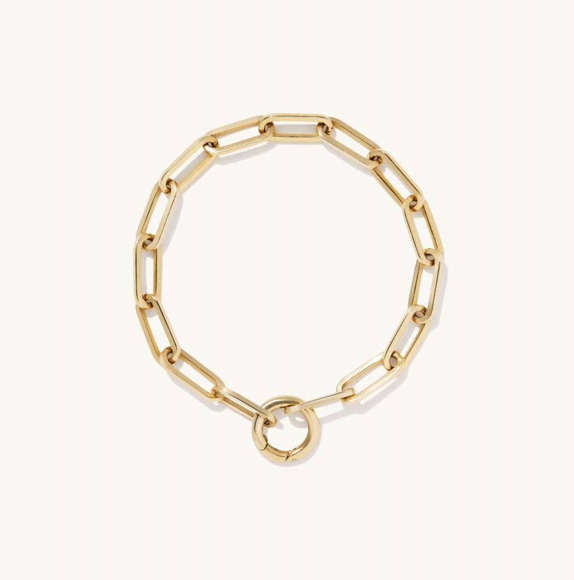 Mejuri Paperclip Chain Charm Bracelet 