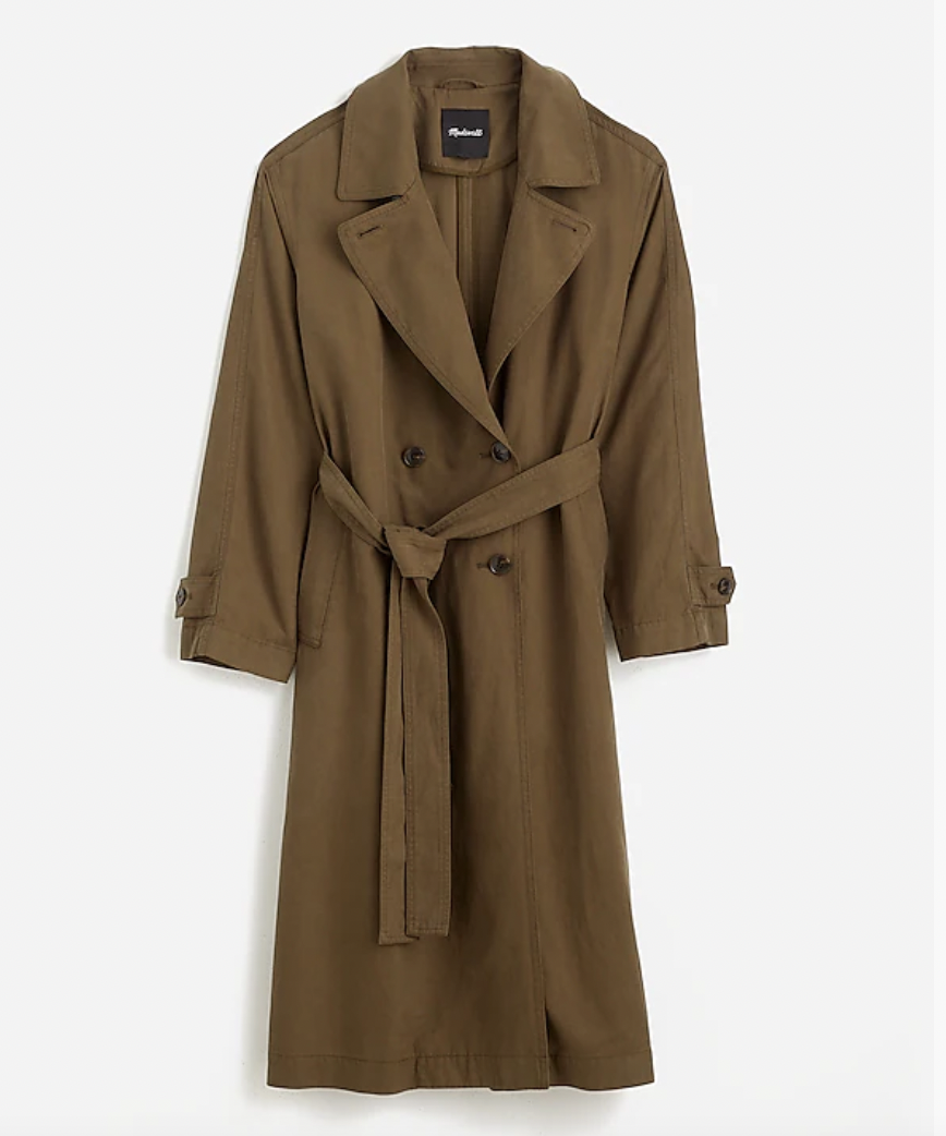 Madewell Belted Trench Coat in Drapery Twill