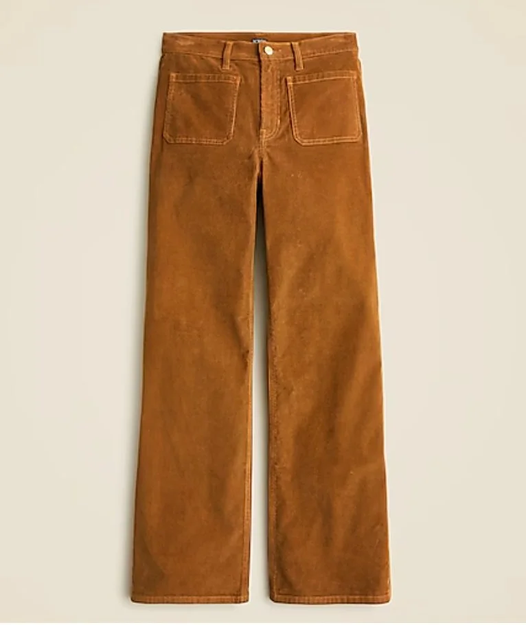 J. Crew Petite Sailor Slim-wide pant in stretch corduroy