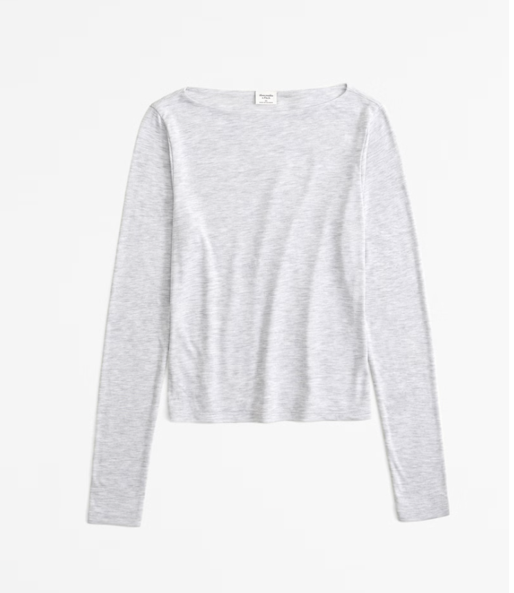 Abercrombie Long-Sleeve Slash Top
