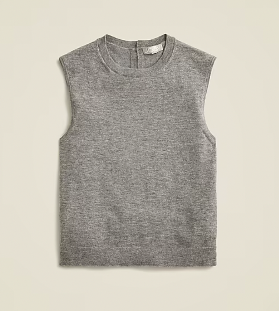 J. Crew Featherweight Cashmere-blend cropped sweater shell