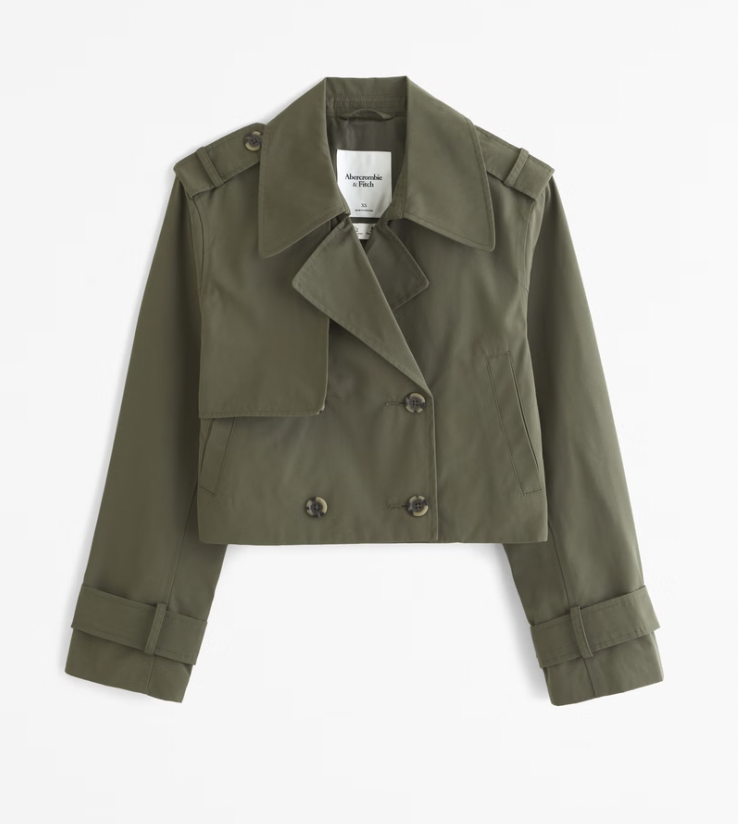 Abercrombie Cropped Trench Coat 