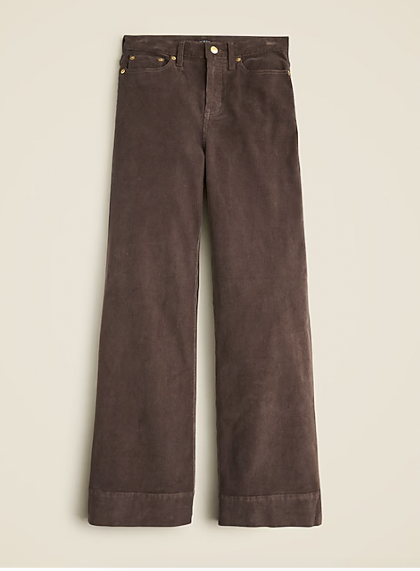 J. Crew Petite Wide-leg Corduroy trouser 