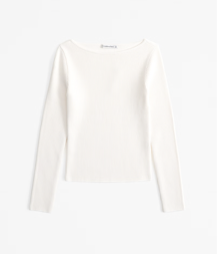Abercrombie Long-Sleeve Ottoman Slash Top
