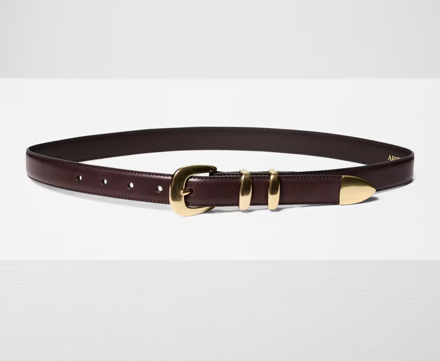 Aritzia Legendary Solid Brass Leather Belt 