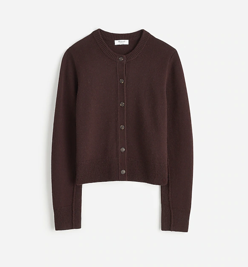 Madewell Cashmere Button-Front Cardigan Sweater