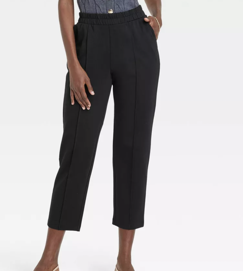 Target High-Rise Tapered Ankle Knit Pull-On Pants 