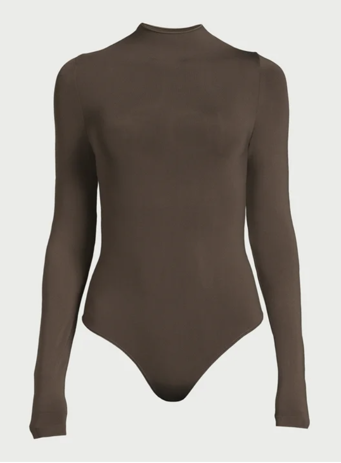 Walmart Seamless Mock Neck Bodysuit with long sleeves 