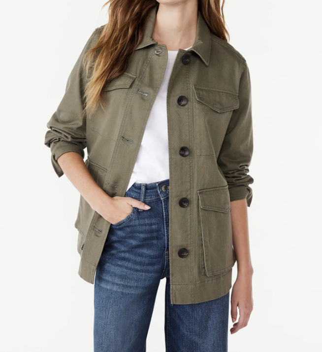 Walmart Free Assembly Modern Utility Jacket
