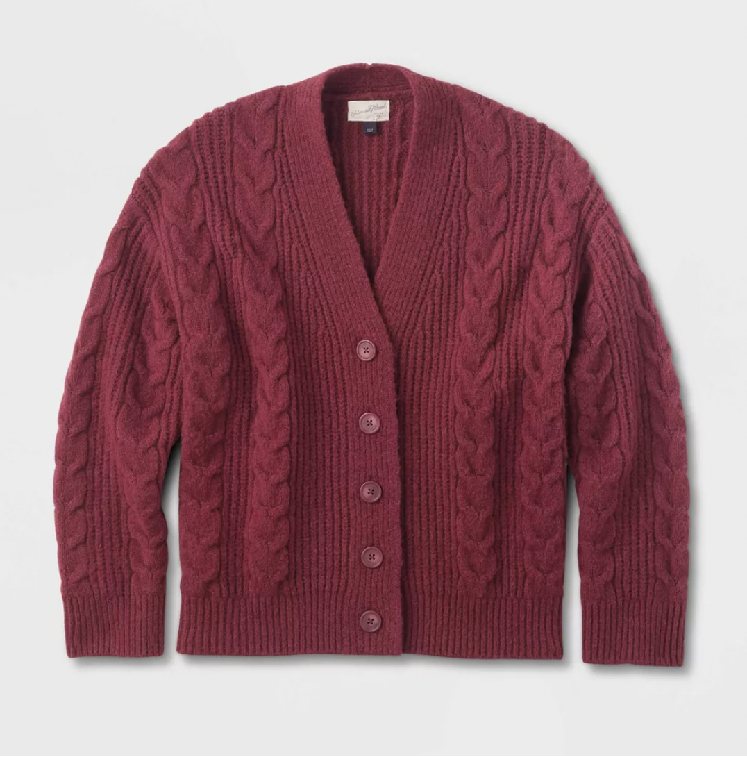 Target Cozy Knit Cable Stitch Cardigan 