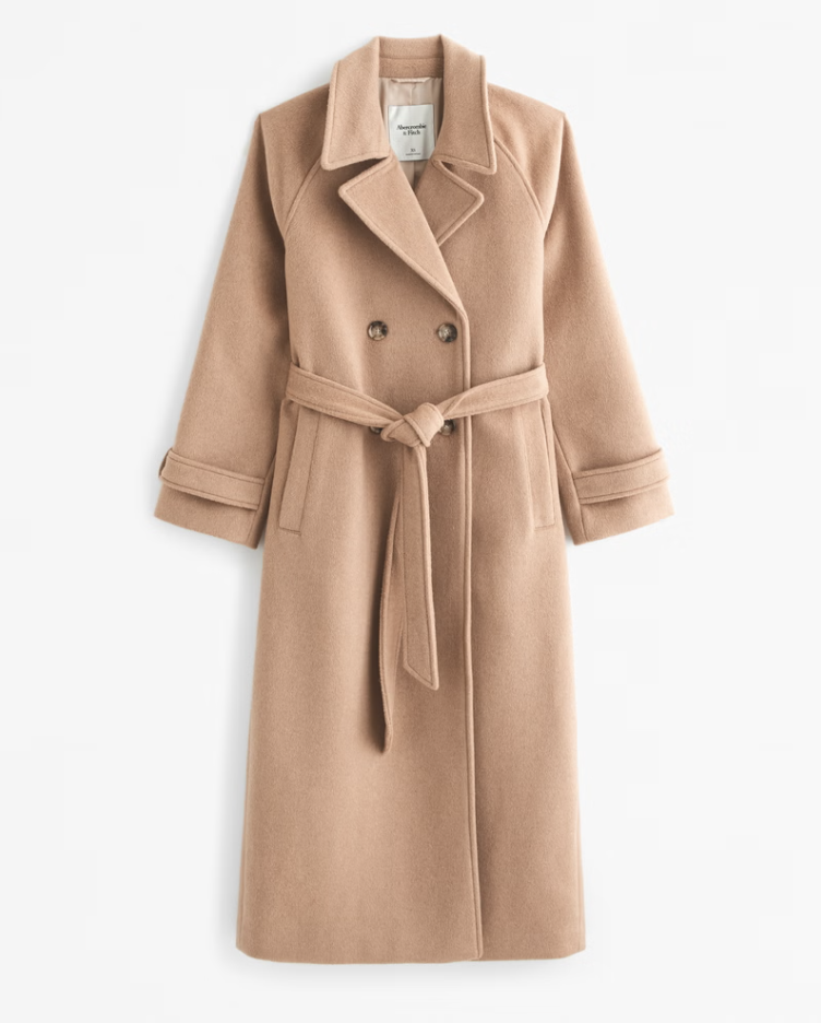 Abercrombie Wool-Blend Trench Coat