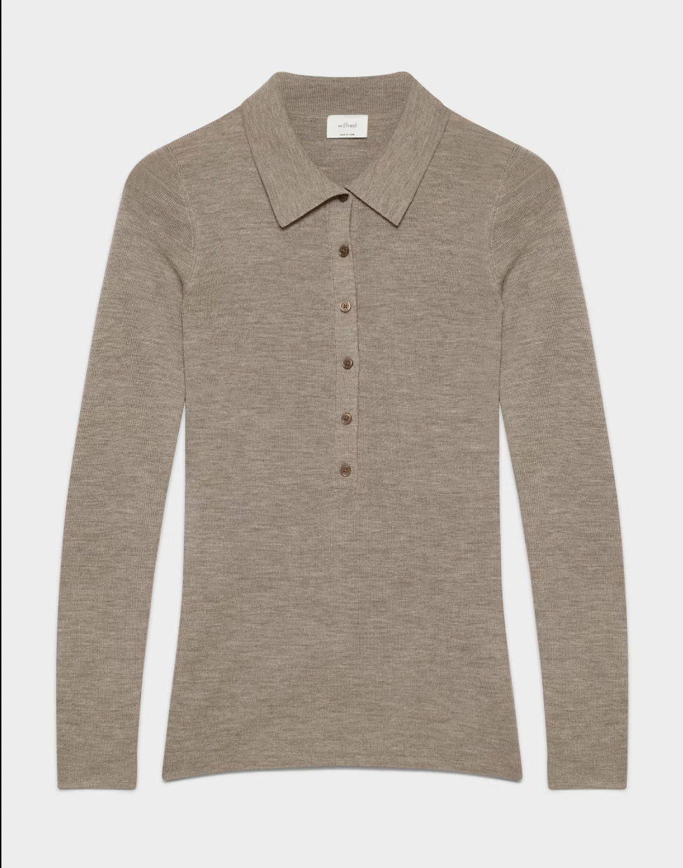 Aritzia Clarette Merino Wool Polo Sweater