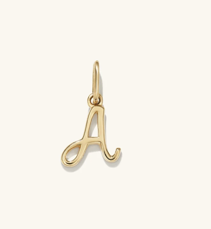 Mejuri Cursive Letter Charm