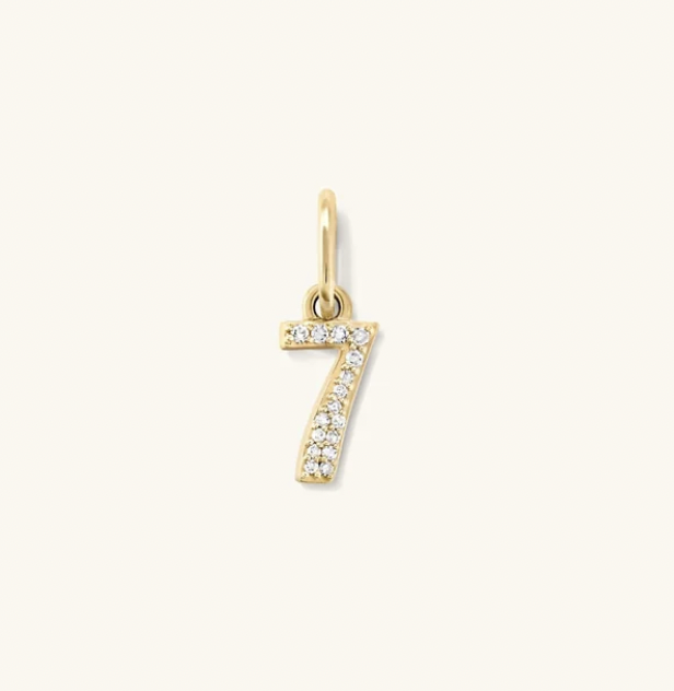 Mejuri Diamond Number Charm