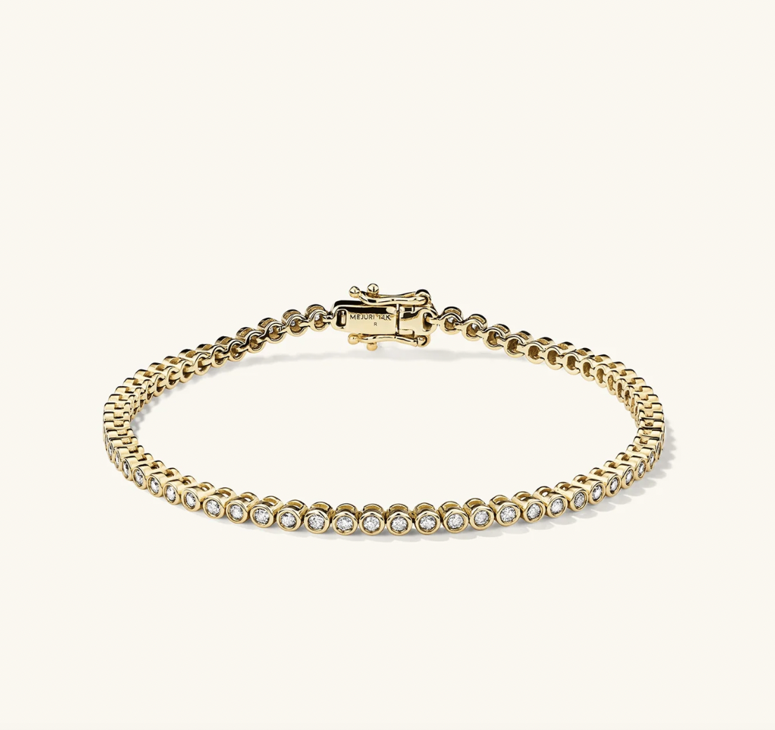 Mejuri Bezel Lab Grown Diamond Tennis Bracelet