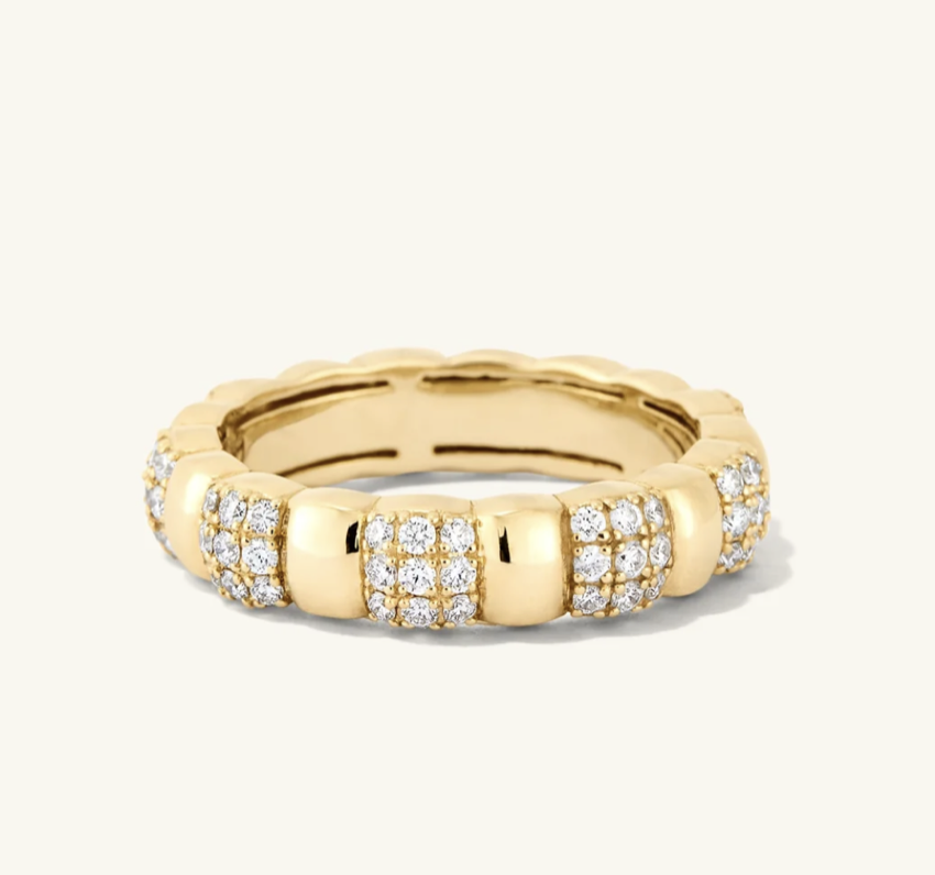 Mejuri Pave Diamond Soft Charlotte Ring