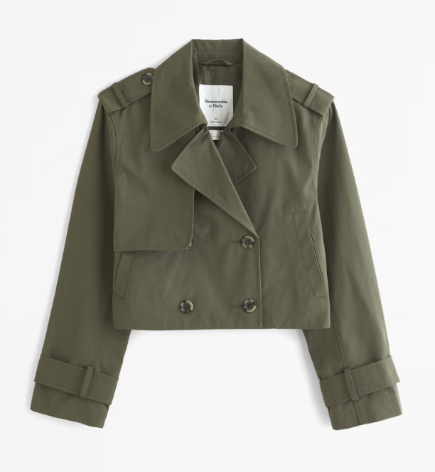 Abercrombie Cropped Trench Coat 
